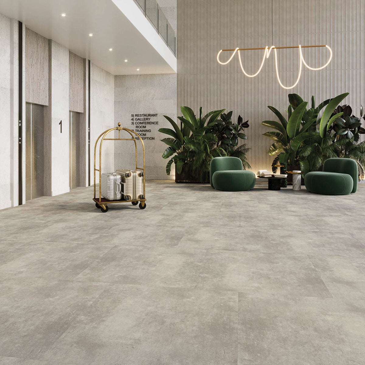JOKA DESIGN 555 Click 609 Patchy Concrete – Raumbild