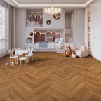 JOKA 555 Evolut Fischgrat Kleben 5105 Cognac Oak EIR Raumansicht