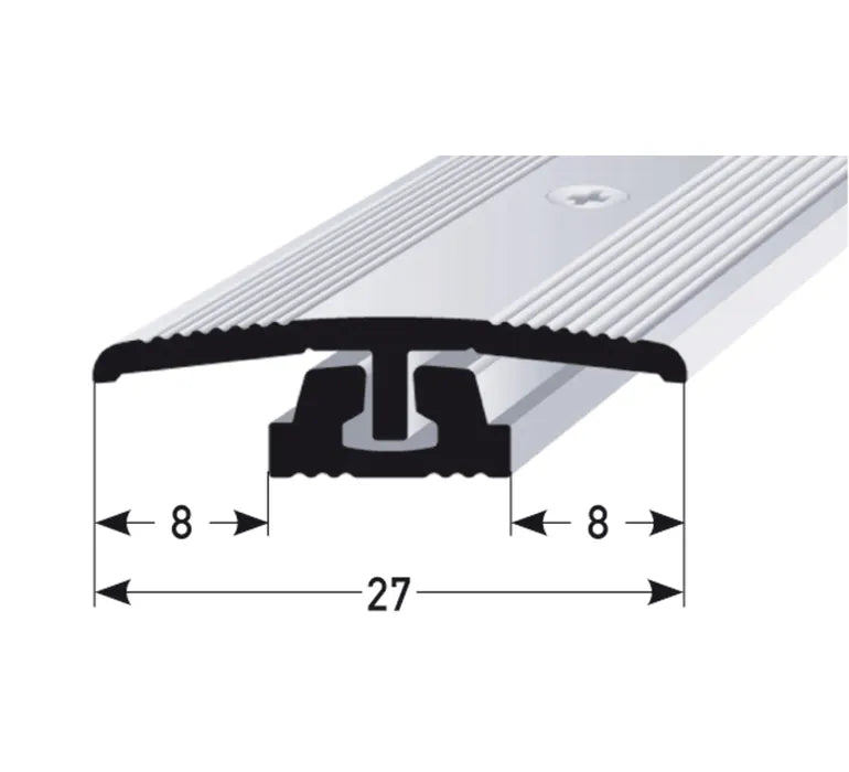 Cavum Übergangsprofil für Klick-Designböden, Aufbauhöhe 4–7 mm – Herstellerabbildung der Profilform