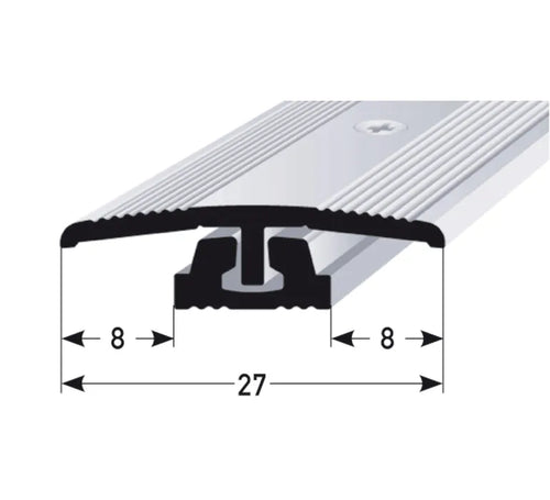 Cavum Übergangsprofil für Klick-Designböden, Aufbauhöhe 4–7 mm – Herstellerabbildung der Profilform